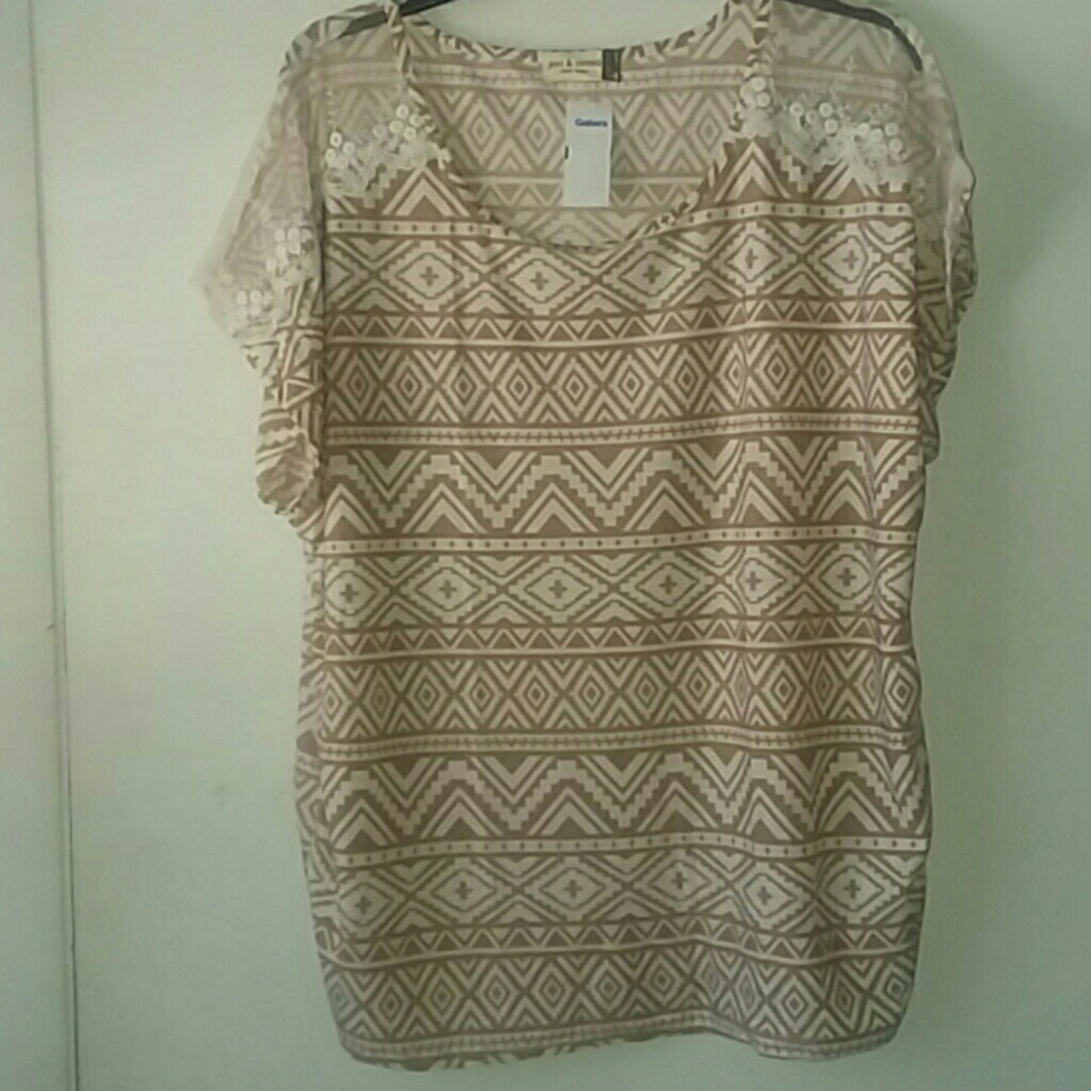 Aztec print shirt - size 1X